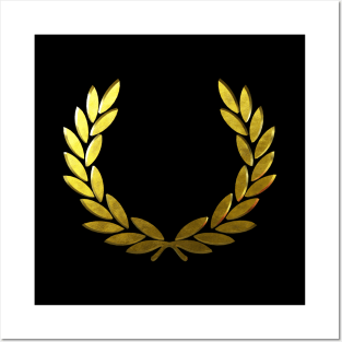 Gold Laurel Wreath Posters and Art